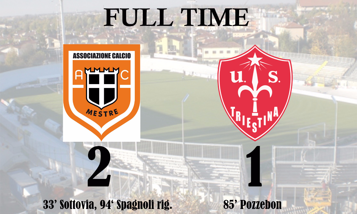L'Unione lotta ma viene beffata da un rigore al 94': il Mestre s'impone 2-1
