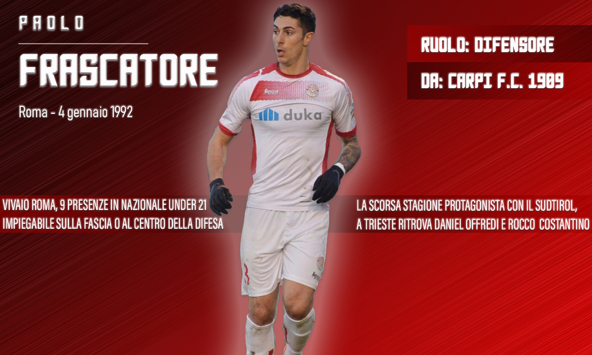 UFFICIALE: all'Unione approda Paolo Frascatore!